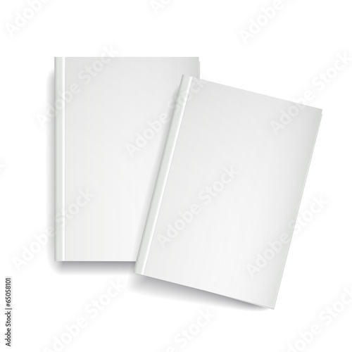 3d vector blank magazine template on white background