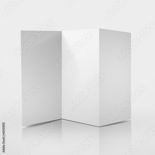 3d vector flyer with zig zag Z-Fold