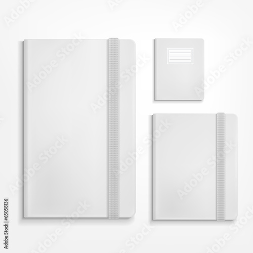blank booklet set on white background