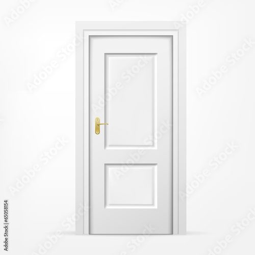 Fototapeta Naklejka Na Ścianę i Meble -  3d door on white background