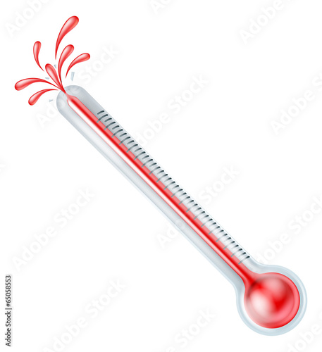 Bursting hot thermometer