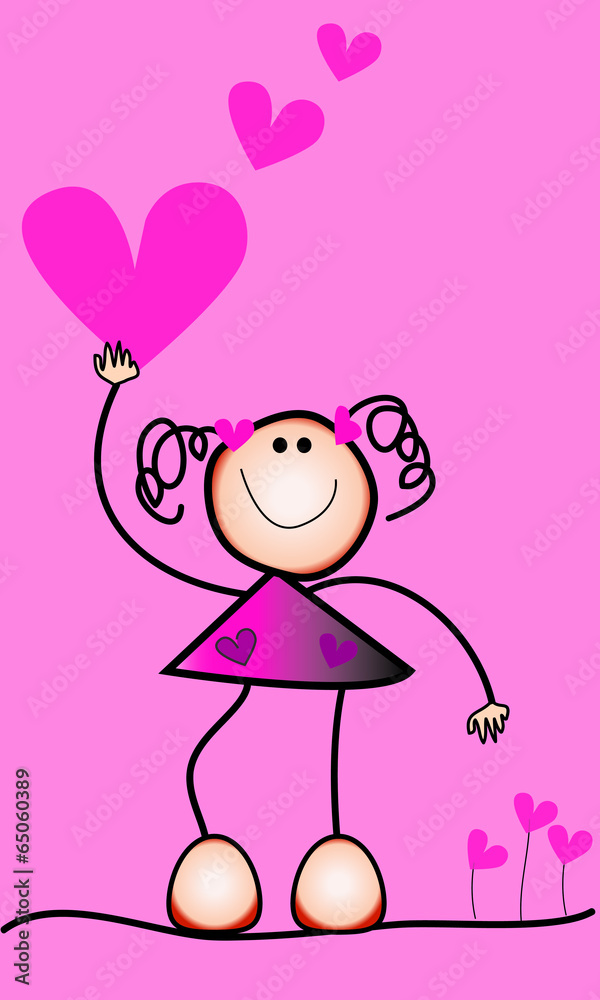 Muñeca con corazones Muñeca con corazones
