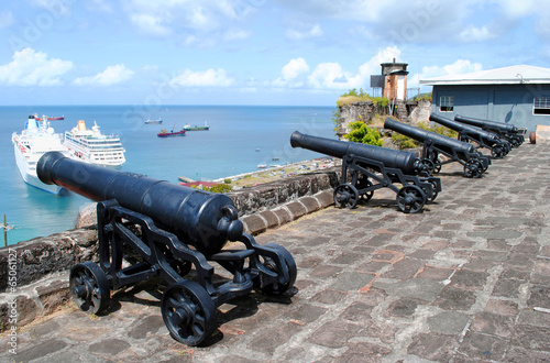 Картината върху платно Cannons in St George's Fort Grenada