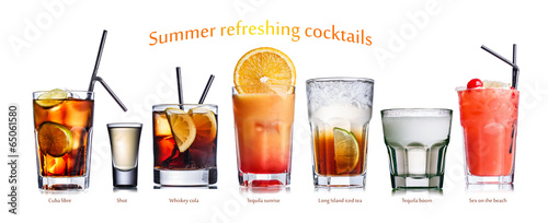 Summer refreshing cocktails