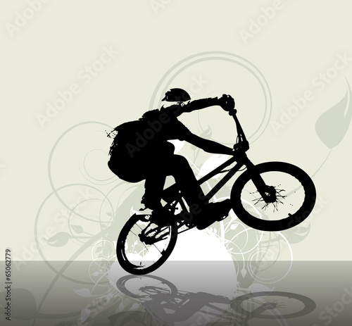 BMX cyclist. Vector
