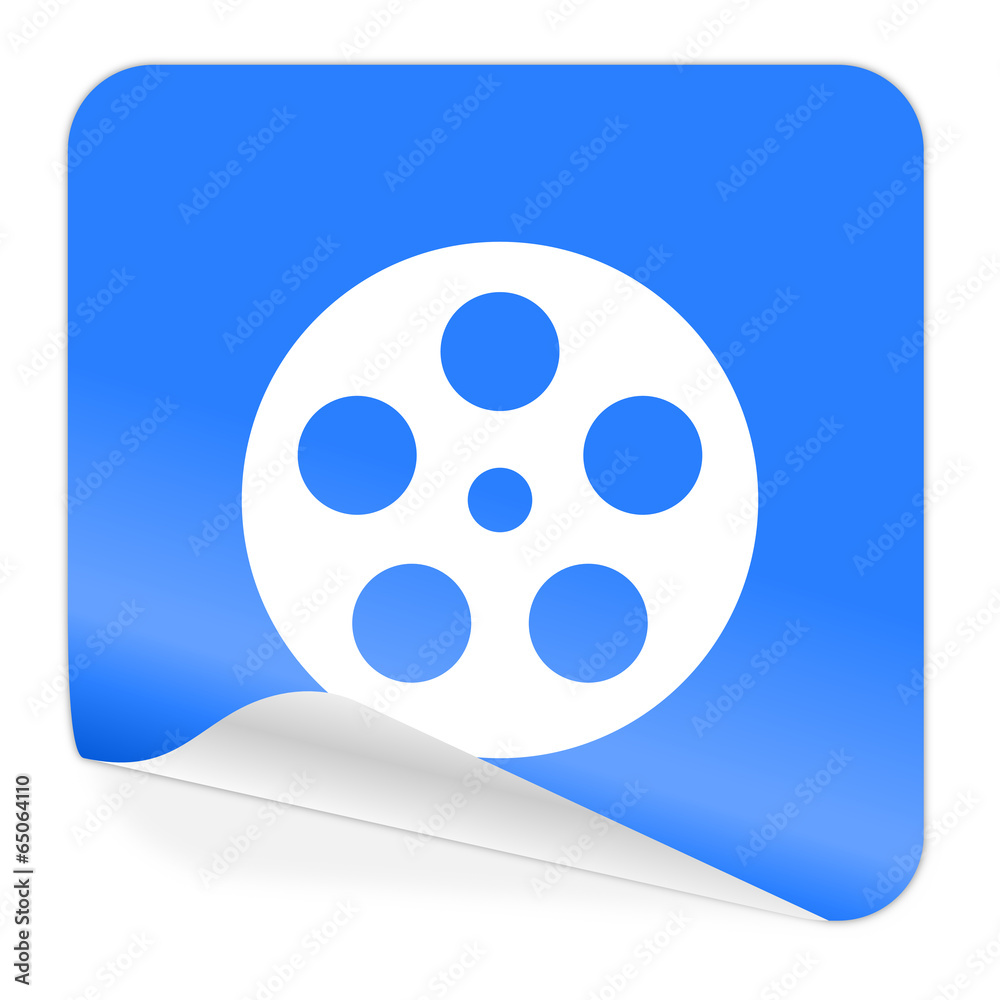 film blue sticker icon