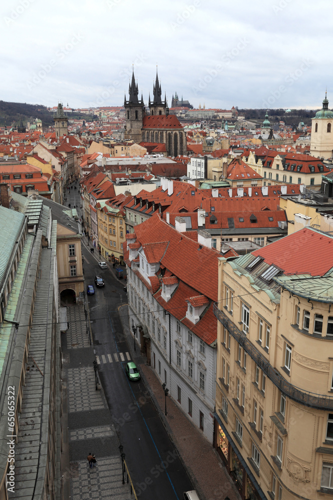 Skyline of old town in Prague