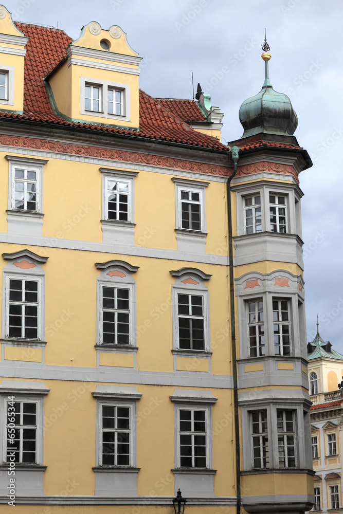 Yellow building in Prague