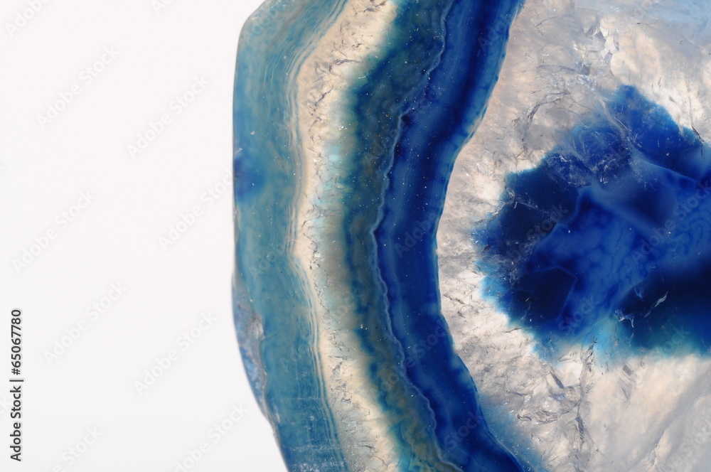 Obraz premium Makro niebieski agat kamień