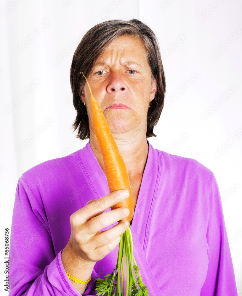 woman with carrot
