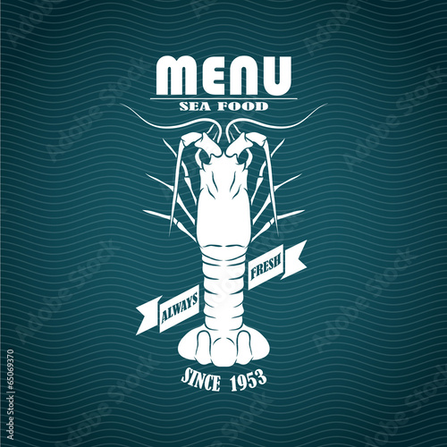 Sketch for a restaurant menu. Sea food