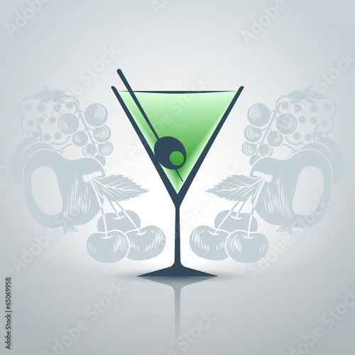 Glass of martini