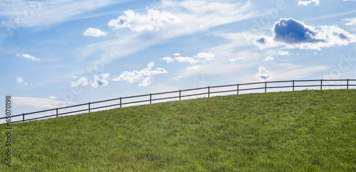Fence along a slope