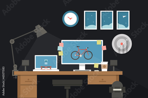 graphic designer desk