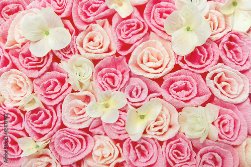 roses flower pattern background. Floral pink texture. © inarik