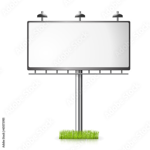 Billboard vector background with grass