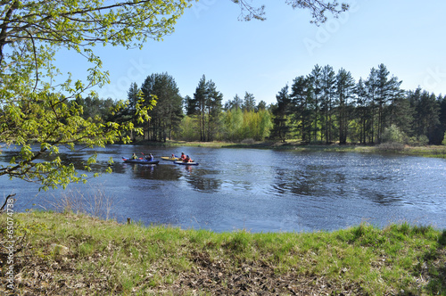 Kayaking at the spring river