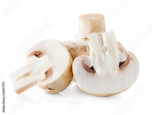mushrooms champignons isolated
