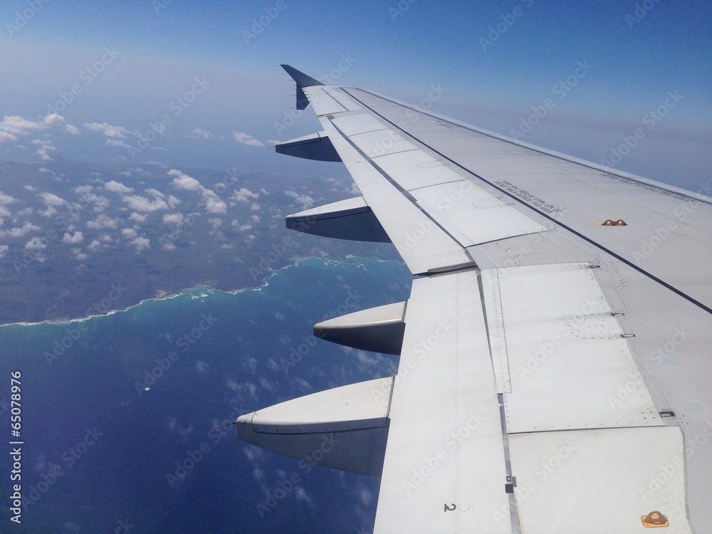 take off from san cristobal Galapagos Islands Ecuador