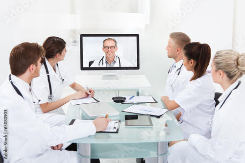 Doctors Attending Video Conference