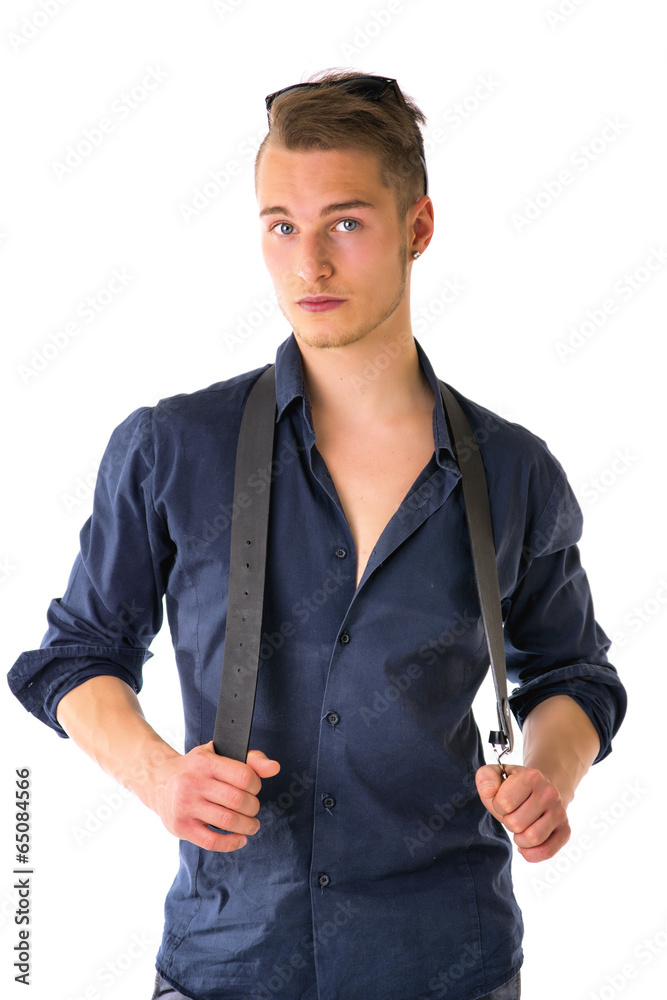 Handsome blond young man