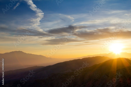 Sunset Over Mountain Range © deberarr