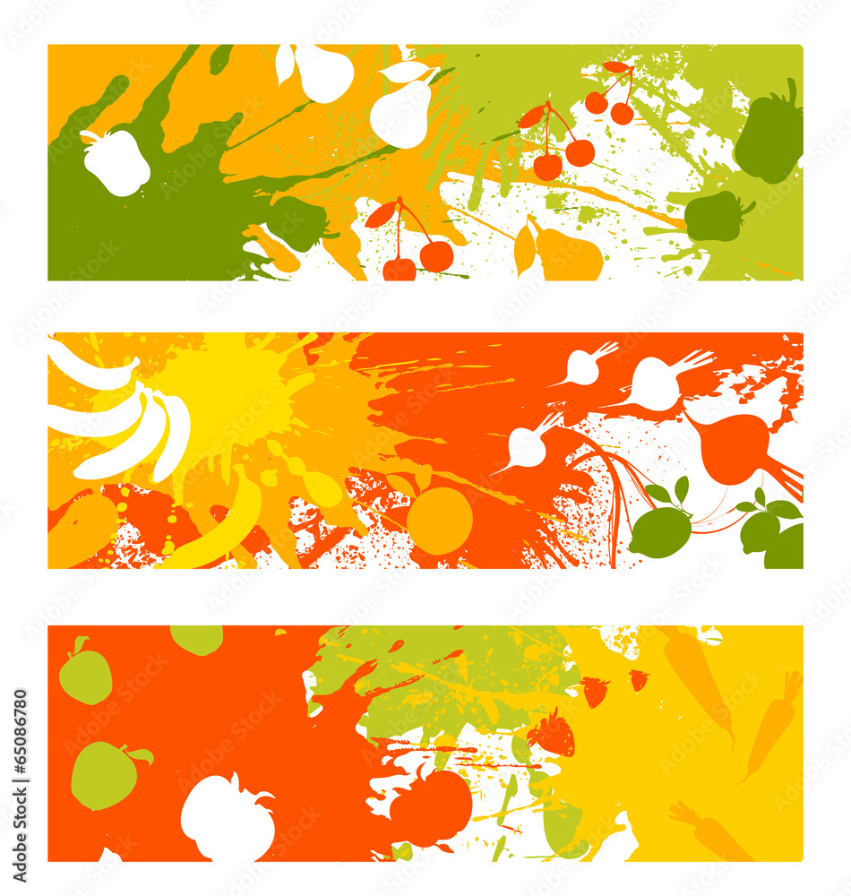 Obraz premium abstract fruit and vegetable banners
