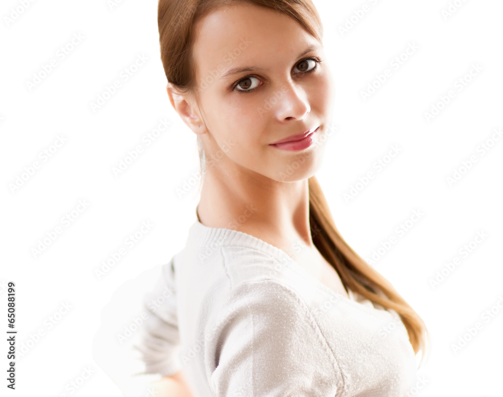A portrait of a beautiful woman standing A portrait of a beautiful woman standing