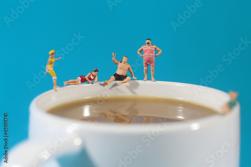 Plastic People Swimming in Coffee