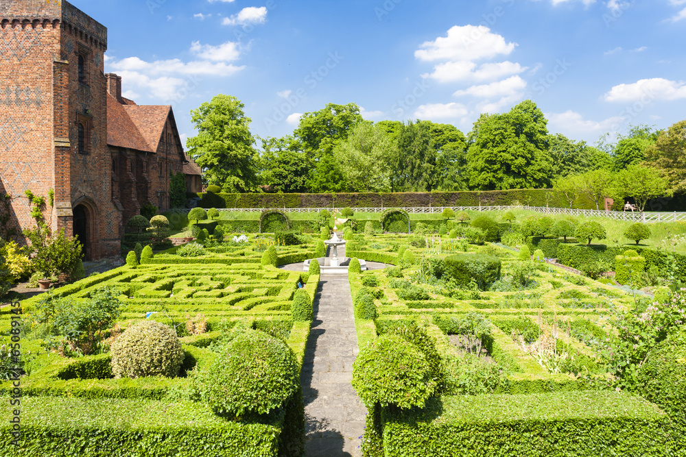 garden of Hatfield House, Hertfordshire, England garden of Hatfield House, Hertfordshire, England