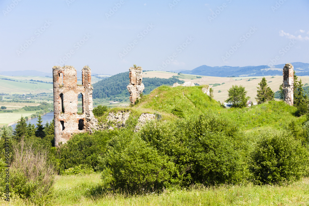 Obraz premium ruins of Plavec Castle, Slovakia