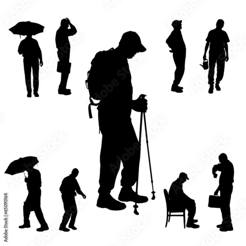 Vector silhouette of people.