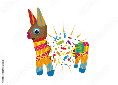 zerschlagene Piñata
