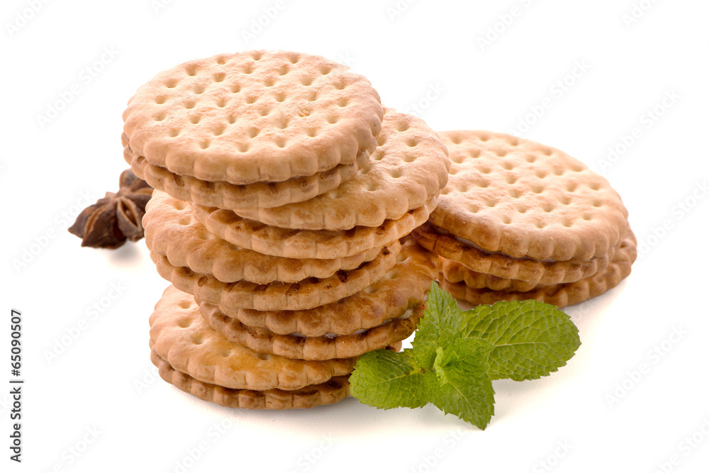 Sandwich biscuits with vanilla filling Sandwich biscuits with vanilla filling
