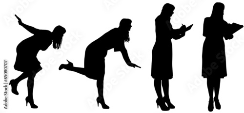 Vector silhouette of a woman.
