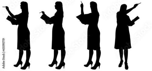Vector silhouette of a woman.