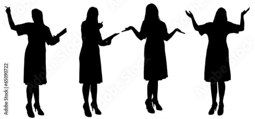Vector silhouette of a woman.