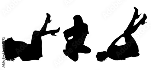 Vector silhouette of a woman.