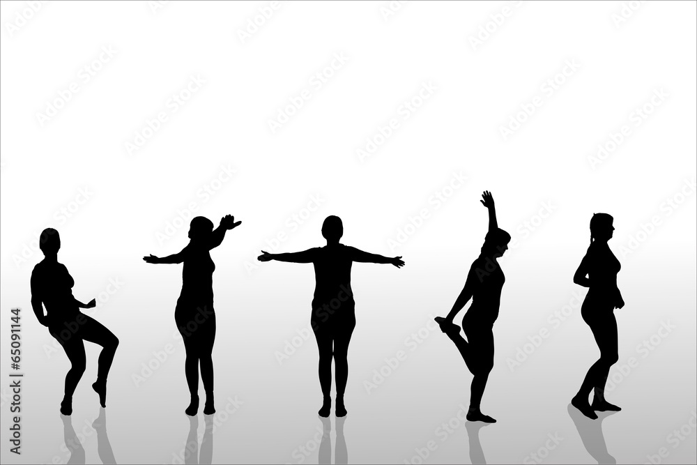 Vector silhouette of a woman. Vector silhouette of a woman.