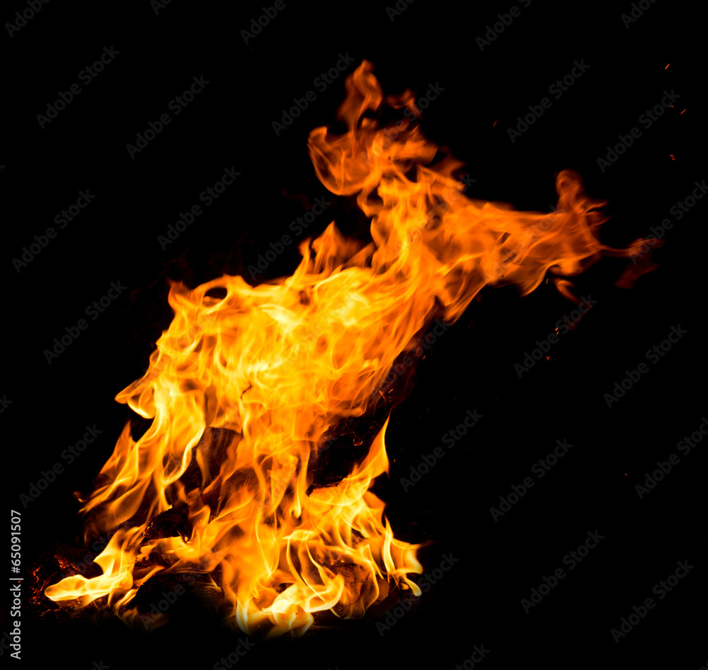 Fototapeta premium Orange fire flames