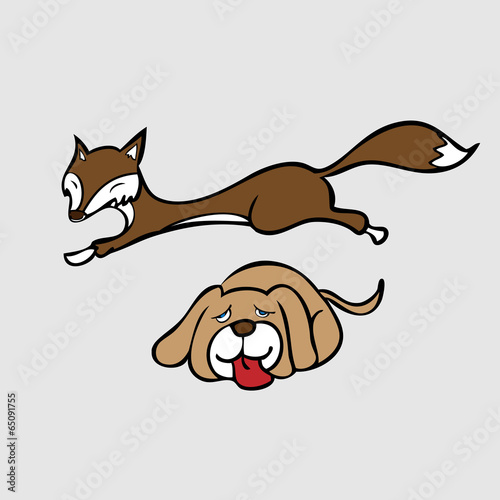 The quick brown fox jump over lazy dog photo