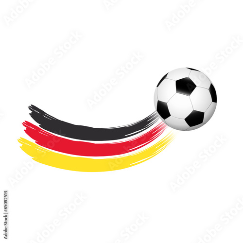 Fußball mit deutscher Flagge als Wischer