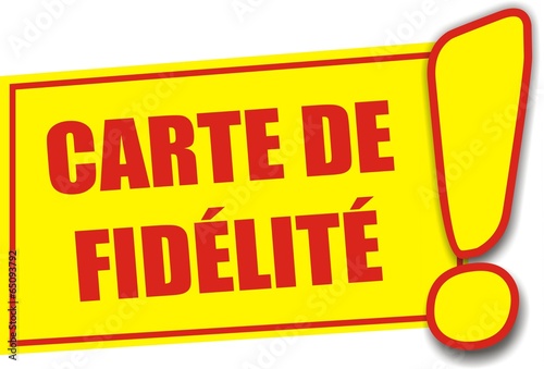 étiquette carte de fidélité