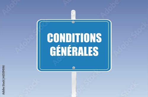 panneau conditions générales