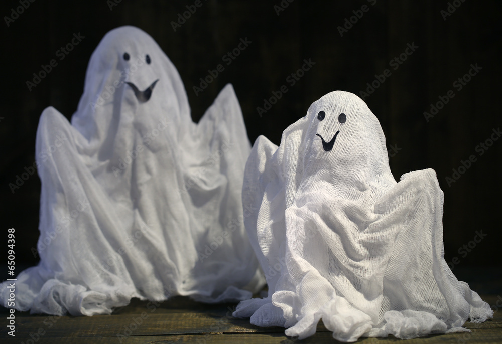Halloween ghosts,on dark background