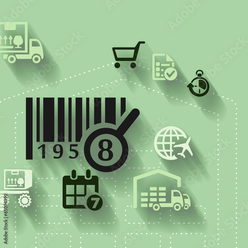 Abstract illustration with warehouse activities