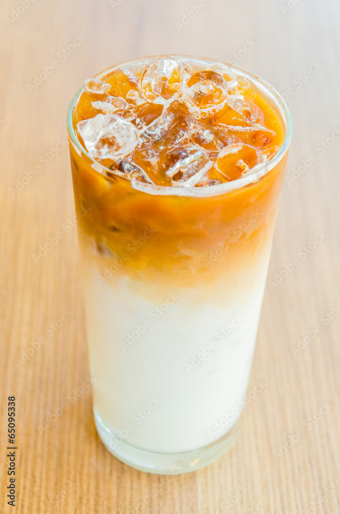 Iced latte coffee