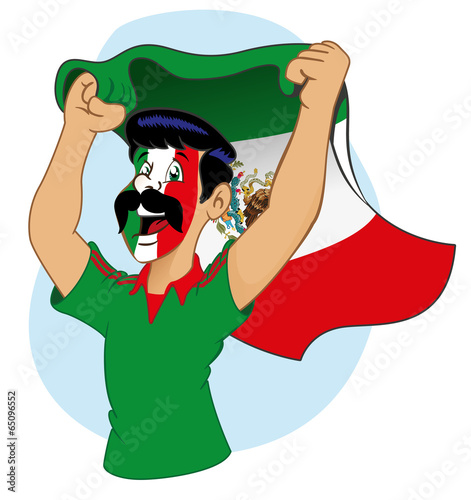 Mexican supporter vibrating