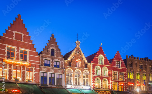 Colorful houses of Bruges, Belgium