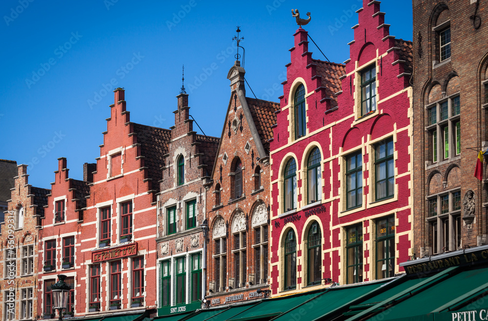 Obraz premium Colorful houses of Bruges, Belgium